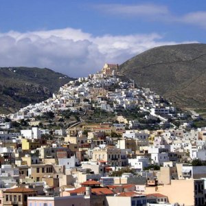 Vista dall'alto di Syros